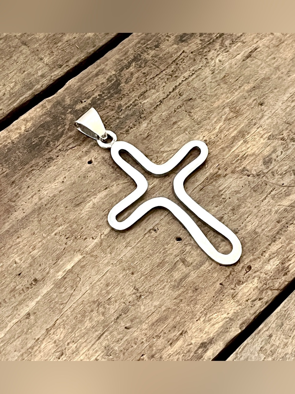Vintage Large Taxco Mexico 925 Sterling Silver Openwork Cross Pendant - Picture 5 of 12